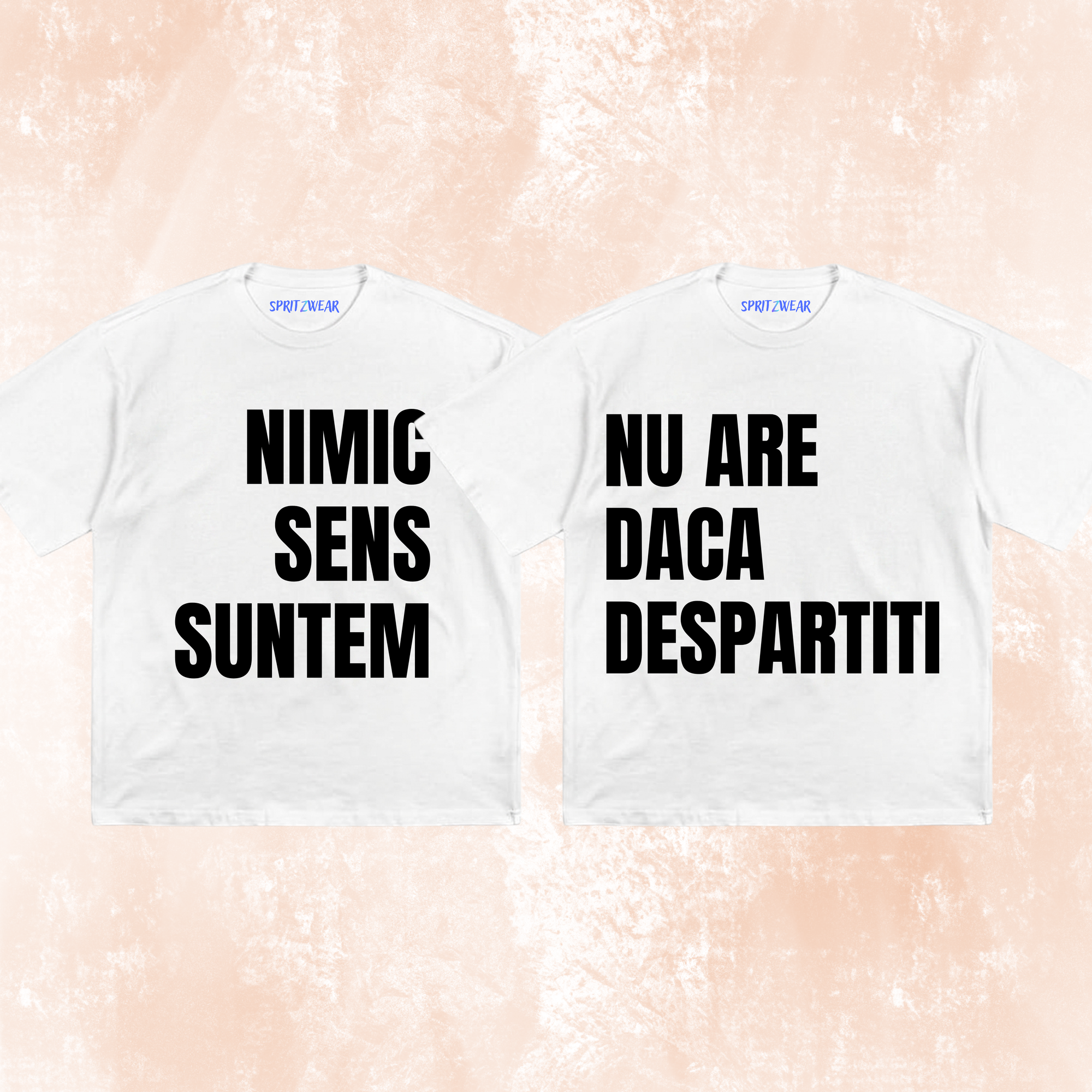 Set 2 Tricouri 'Nimic nu are sens' White