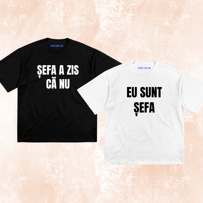 Set 2 tricouri "Sefa a zis ca nu"