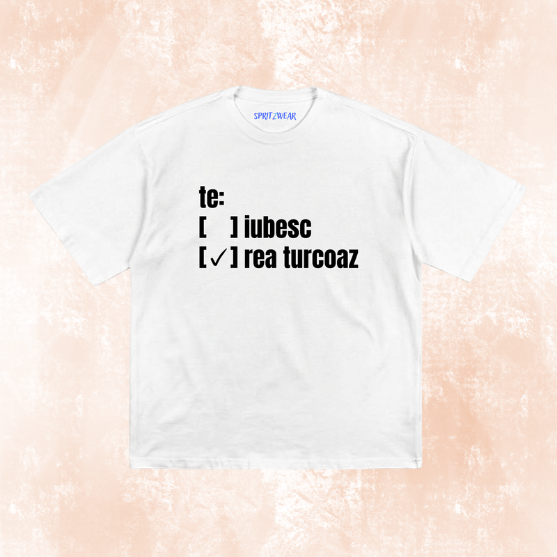 Tricou 'Terea turcoaz' WHITE